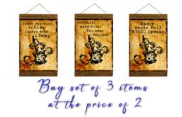 Set Of 3 Music Quote Wood Framed Canvas Print , Pay For 2 & Get Beautiful Musical Theme Wall Art Decor Great Gift For Lovers - thumbnail 1