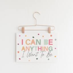 Girls Pastel Nursery Prints, Bedroom Affirmation Print, Motivational Quotes, Wall Art, Playroom - thumbnail 2