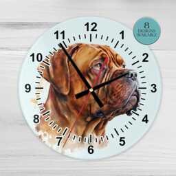 Glass Dogue De Bordeaux Wall Clock - Dog Gift - thumbnail 2