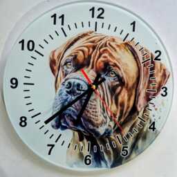 Glass Dogue De Bordeaux Wall Clock - Dog Gift - thumbnail 4