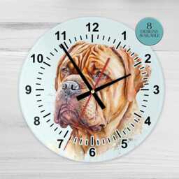 Glass Dogue De Bordeaux Wall Clock - Dog Gift - thumbnail 3