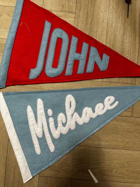 Custom Name Pennants, Nursery Wall Decor, Personalised Letter Flags, Customisable Colour Playroom Art - image 1