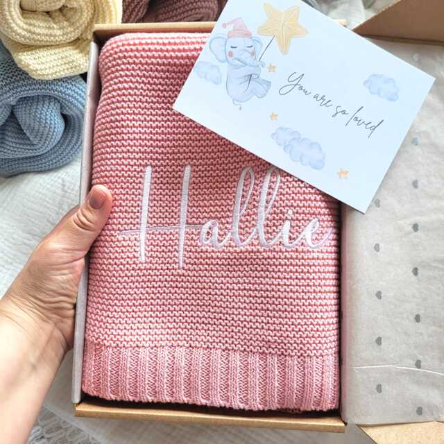 Personalised Baby Blanket - Embroidered Name For Newborn - image 1