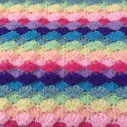 Crochet Blanket - Pretty Cluster Shells Any Colour Size Pram To Wheelchair - thumbnail 3