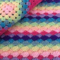 Crochet Blanket - Pretty Cluster Shells Any Colour Size Pram To Wheelchair - thumbnail 2