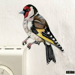 Goldfinch Wall Decals, Bird Wall Decal, Nursery Decor, Art, Garden Birdwatcher Gift, Best Friend Gift - thumbnail 2