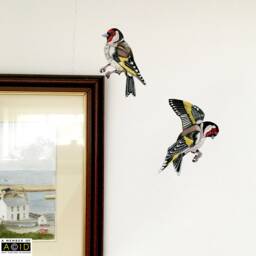 Goldfinch Wall Decals, Bird Wall Decal, Nursery Decor, Art, Garden Birdwatcher Gift, Best Friend Gift - thumbnail 1