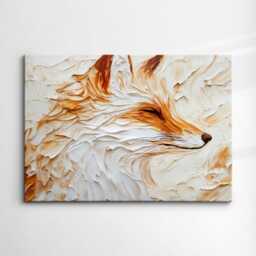 Colorful Fox Animal Abstract Oil Painting Colourful Paint Splatter Style Wall Art Framed Canvas Poster Print, Home/Office Room Decor Gifts - thumbnail 3