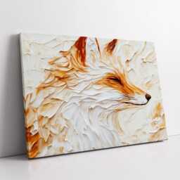 Colorful Fox Animal Abstract Oil Painting Colourful Paint Splatter Style Wall Art Framed Canvas Poster Print, Home/Office Room Decor Gifts - thumbnail 2