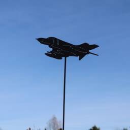 Rusty Metal F4 Phantom Plane Garden Decoration - Outdoor Gift - thumbnail 1