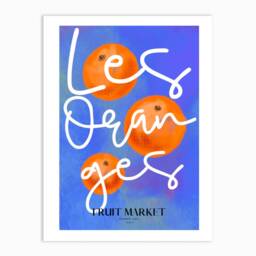Les Oranges Print - A4 Prints - A3 A2 Art Illustrated By Weezy Fruit Market Print, Abstract Wall Design - thumbnail 2