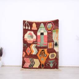 Vintage Boujaad Rug, 4x5 Ft, Moroccan Rug - thumbnail 1
