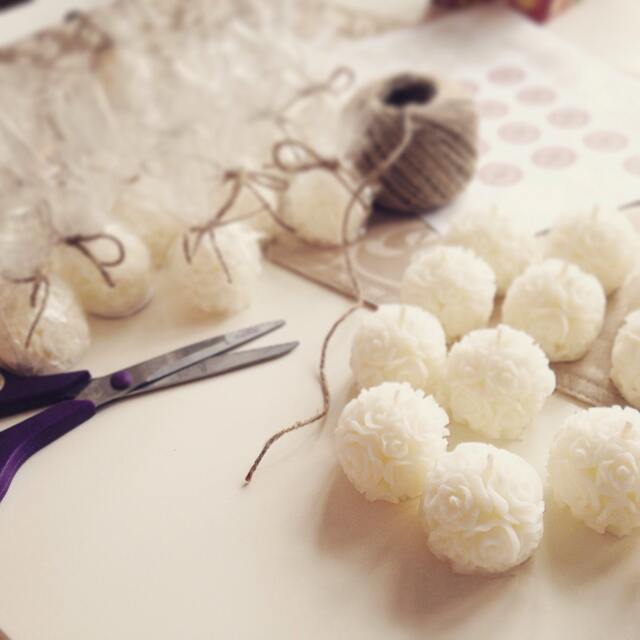 Wedding Favour Candles, Rose Mini Pillar Candle Favour, Perfect Favour, Soy Wax Unscented - image 1