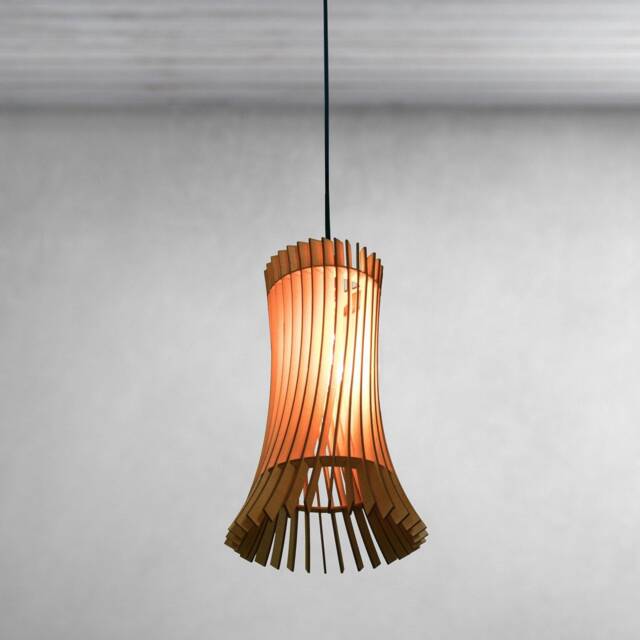 Handmade Baltic Birch Wood Pendant Light - Modern Chandelier Lighting - image 1