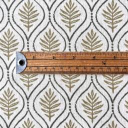 1464. Calvia Gold Block Print-Linen/Cotton Cushion Cover, Various Sizes - thumbnail 3