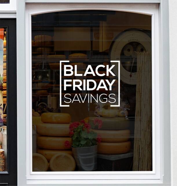 Black Friday Savings Shop Window Sticker Retail Sale Display Decoration Self Adhesive Decal - image 1