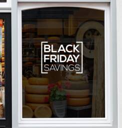 Black Friday Savings Shop Window Sticker Retail Sale Display Decoration Self Adhesive Decal - thumbnail 1