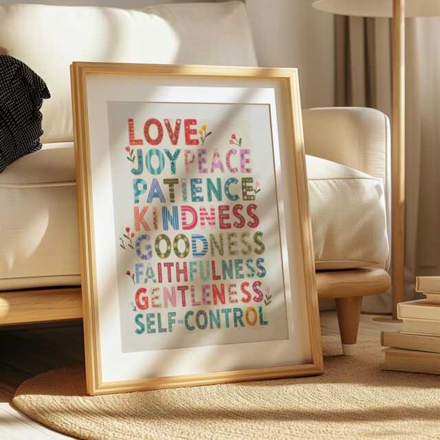 Fruit Of The Spirit Wall Art, Christian Decor - Digital Download - 212 - image 1