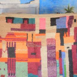 Colorful Moroccan Rug, Custom Fabulous Boujad Abstract Multicolored Carpet, Handmade Bohemian Rug - thumbnail 2