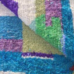 Colorful Moroccan Rug, Custom Fabulous Boujad Abstract Multicolored Carpet, Handmade Bohemian Rug - thumbnail 4
