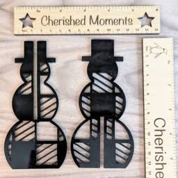 Black Snowman Ornament, Christmas Decorations For The Home, Family Decoration Set, Xmas Decor, Gift Ideas Mum, Secret Santa - thumbnail 4