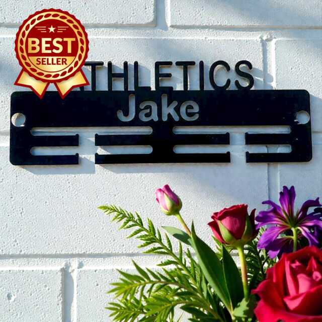 Athletics Personalised Medal Display Hangers - Acrylic Colours, Tiers & Size Options - image 1