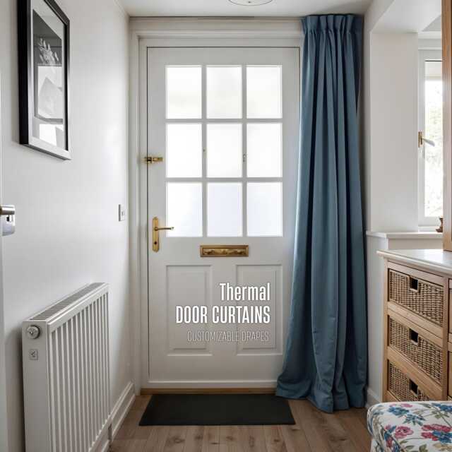 Thermal Door Curtains, Front Curtain, Winter Curtains, Insulated Covers, Thick Heavy Curtains - image 1