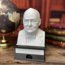 Winston Churchill - Talking Bust Press The Button For A Fun Quote Or Fact Collectible Toy Figurine Novelty Video in Description - thumbnail 1