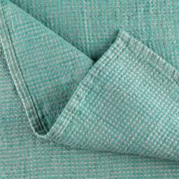 Aqua Green Large Body Bath Towel, Waffle Linen Hand Towels Set, Natural Soft Absorbent Beach Eco-Friendly Spa Sauna Towel - thumbnail 2