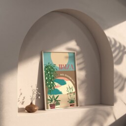 Ibiza Print San Antonio Bay, Mediterranean Travel Poster - thumbnail 3
