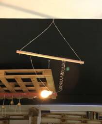 Minimalist Ceiling Lamp - Recycled Light For Original Home Upcycled Wooden Rustic Style Minimalist
