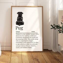 Pug Definition Print, Wall Print For Owner, Dog Owner Gift, Mum - thumbnail 2