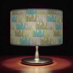 Abstract Lampshade - Teal Blue & Olive Green Drum Pendant Light Handmade Modern Ceiling Shade For Artistic Home Decor
