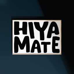 Hiya Mate Print Funny Northern UK Slang Typography, Wall Art Decor - thumbnail 2