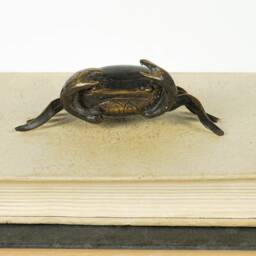 Bronze Crab Statue, 1.4 Inch Animal Figurine, Ocean, Handmade, Miniature, Ornament, Unique, Room Decor, Office Memorial Gift - thumbnail 4