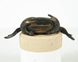 Bronze Crab Statue, 1.4 Inch Animal Figurine, Ocean, Handmade, Miniature, Ornament, Unique, Room Decor, Office Memorial Gift