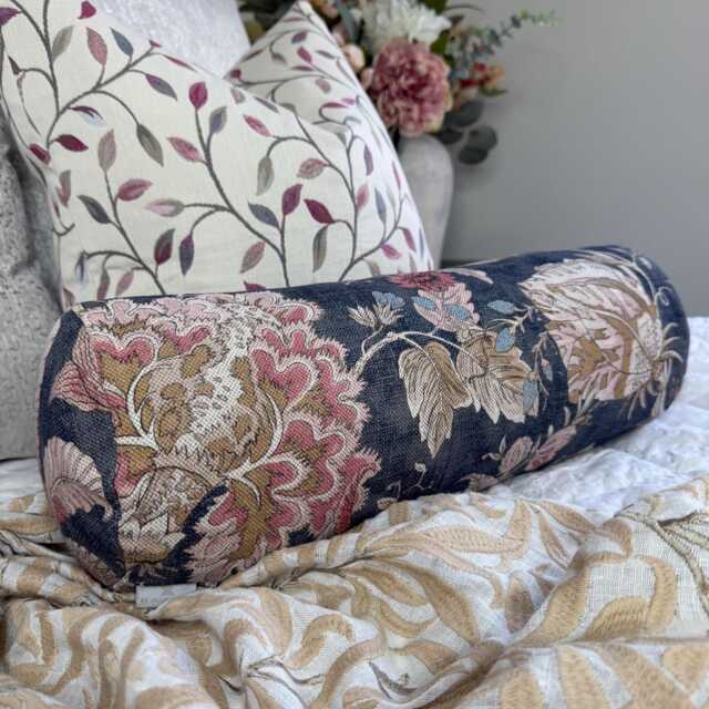 "Floral Bolster Cushion 16"" X 6" - image 1