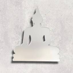 Buddha Acrylic Mirror Wall Art - Personalized Engraving Available - thumbnail 2