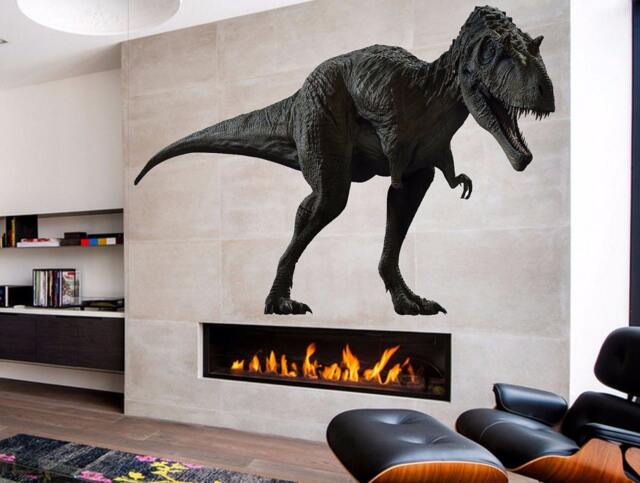 Black T-Rex Full Color Decal, Dinosaur Color Sticker, Wall Art Cn 084