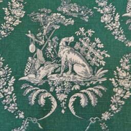 Brunschwig & Fils Hunting Toile-Single Sided Decorative Throw Pillow Cover Hand Printed Dog Linen Fabric - thumbnail 2
