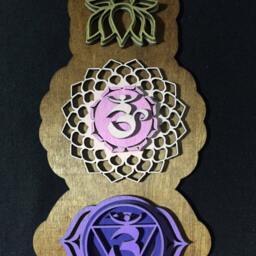 Chakra Wall Art, Wooden Hanging, Decoration, Decor, Kundalini Yoga - thumbnail 2