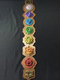 Chakra Wall Art, Wooden Hanging, Decoration, Decor, Kundalini Yoga - thumbnail 1