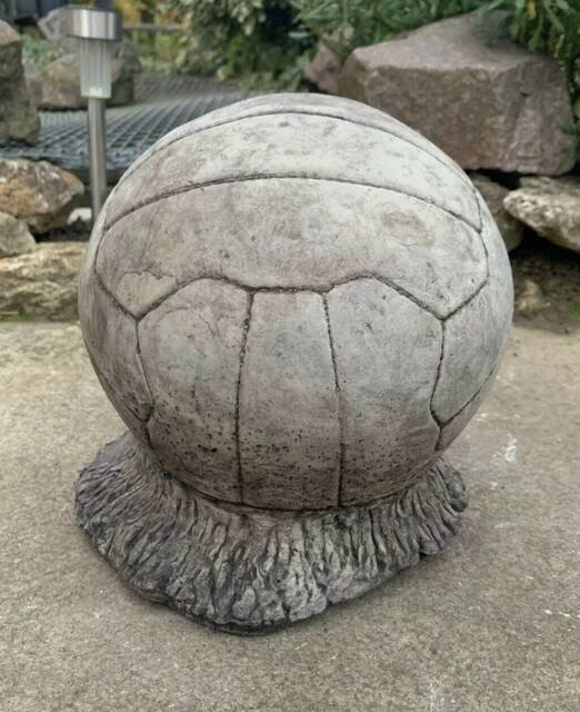 Stone Garden Life Size Football On Grass Statue Ornament Gift - image 1
