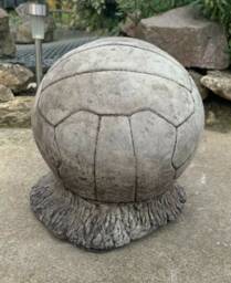 Stone Garden Life Size Football On Grass Statue Ornament Gift - thumbnail 1
