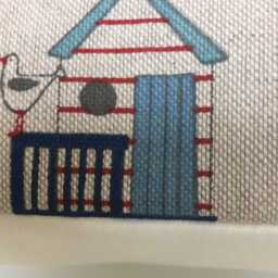 "2 X Linen Look Beach Hut Print Cushion Covers 16"" 18"" 20"" 22" - thumbnail 2