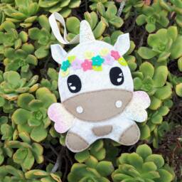 Unicorn - Tooth Fairy Pillow 100% Pure Wool Felt, Perth Australia - thumbnail 3