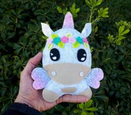 Unicorn - Tooth Fairy Pillow 100% Pure Wool Felt, Perth Australia - thumbnail 1