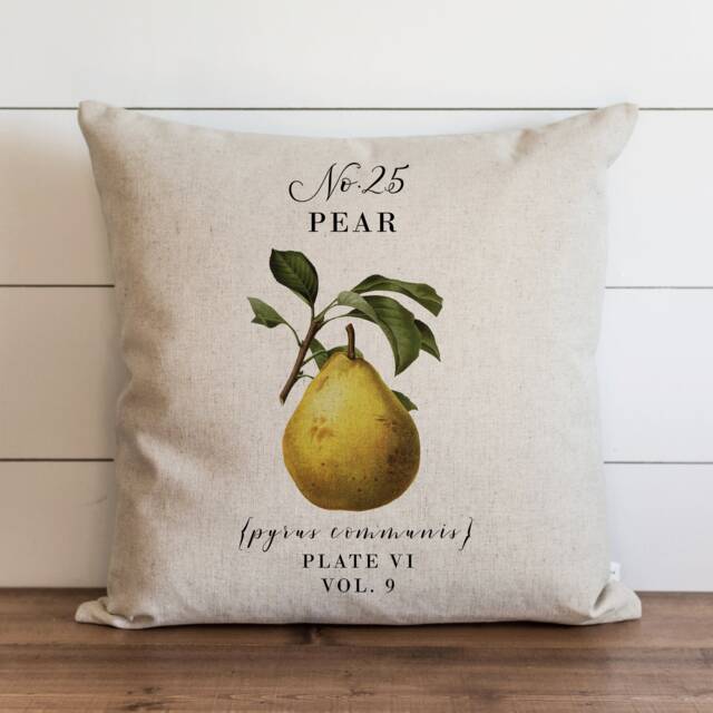 Pear Pillow Cover - 18 X 20 Botanical Floral Herbs Spring Home Decor Summer Throw Garden - image 1