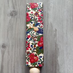 Liberty Fabric Door Stop Wedge Recycled Hardwood With Wooden Knob Freepost - thumbnail 3