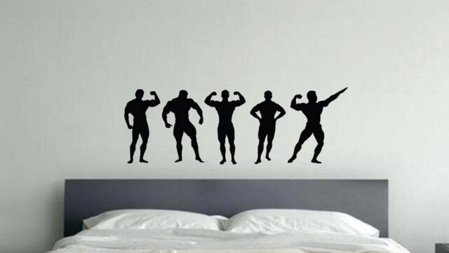 Gym Wall Art, Flexing Body Builder Decal - image 1